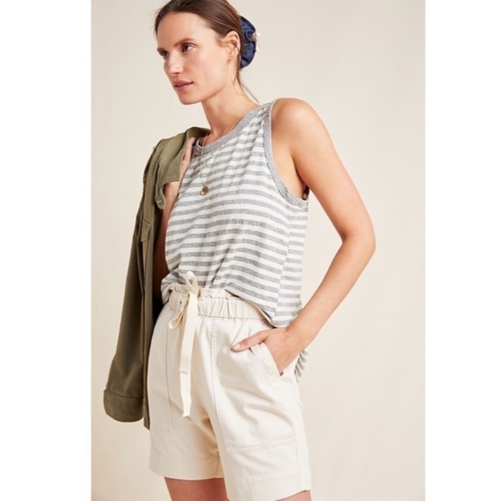 NWOT Frye x Anthropologie Paper Bag Short 27 Ivory